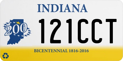 IN license plate 121CCT