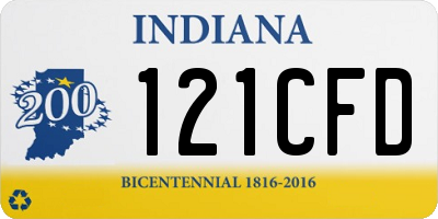 IN license plate 121CFD