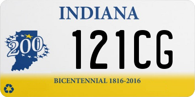 IN license plate 121CG