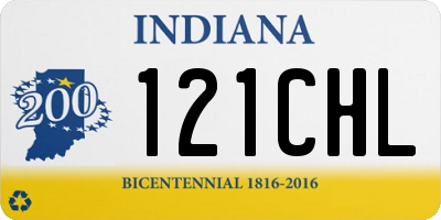 IN license plate 121CHL