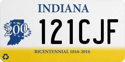 IN license plate 121CJF