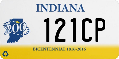 IN license plate 121CP