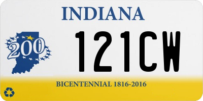 IN license plate 121CW