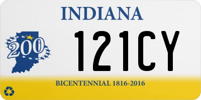 IN license plate 121CY