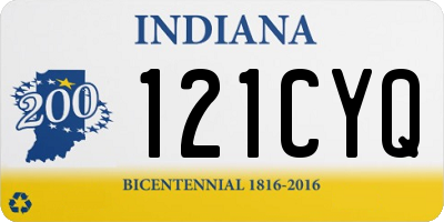 IN license plate 121CYQ
