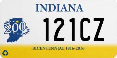 IN license plate 121CZ