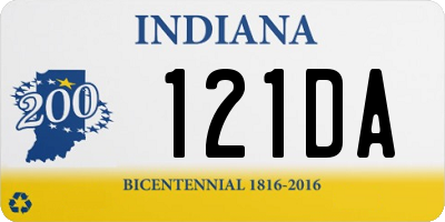 IN license plate 121DA