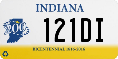 IN license plate 121DI