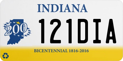 IN license plate 121DIA