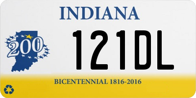 IN license plate 121DL