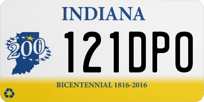 IN license plate 121DPO