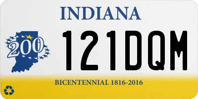 IN license plate 121DQM