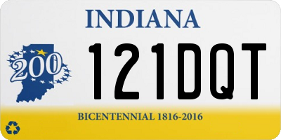IN license plate 121DQT
