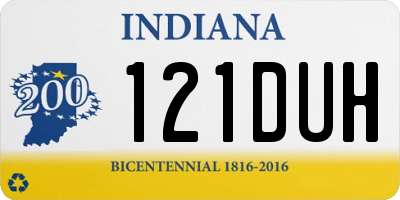 IN license plate 121DUH