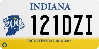 IN license plate 121DZI