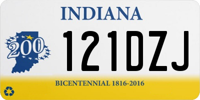 IN license plate 121DZJ