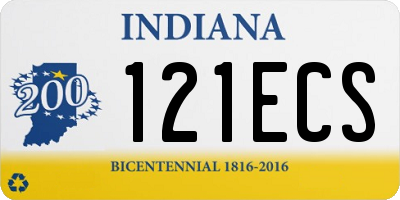 IN license plate 121ECS