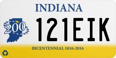 IN license plate 121EIK