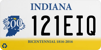 IN license plate 121EIQ