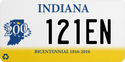 IN license plate 121EN
