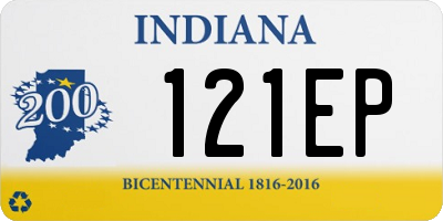 IN license plate 121EP