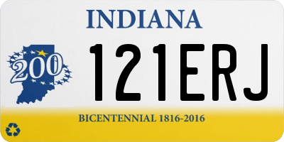 IN license plate 121ERJ