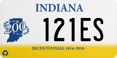 IN license plate 121ES