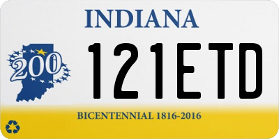 IN license plate 121ETD