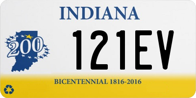 IN license plate 121EV