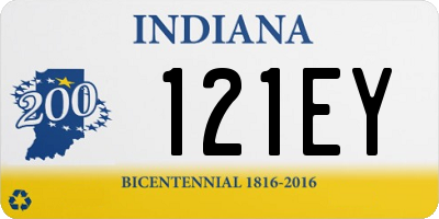 IN license plate 121EY