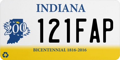 IN license plate 121FAP
