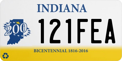 IN license plate 121FEA