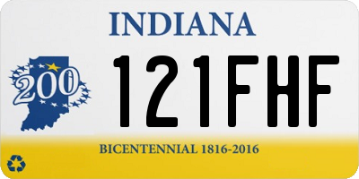 IN license plate 121FHF