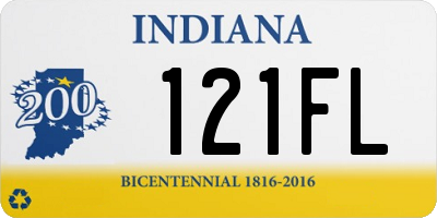 IN license plate 121FL