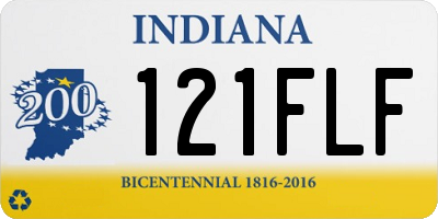 IN license plate 121FLF