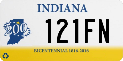 IN license plate 121FN