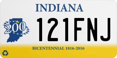 IN license plate 121FNJ
