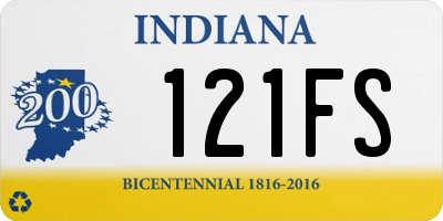 IN license plate 121FS