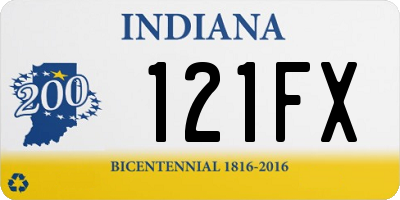 IN license plate 121FX