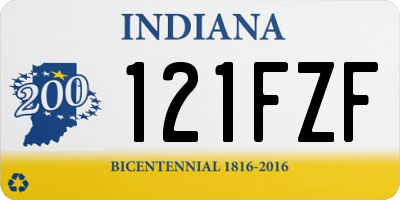 IN license plate 121FZF