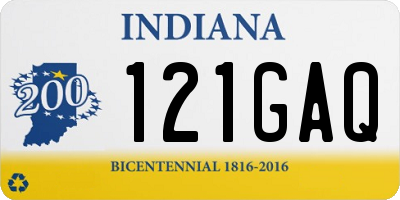 IN license plate 121GAQ