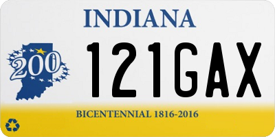 IN license plate 121GAX
