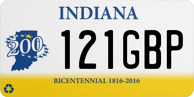 IN license plate 121GBP