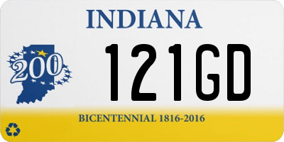 IN license plate 121GD