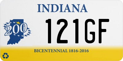 IN license plate 121GF