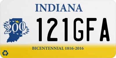 IN license plate 121GFA