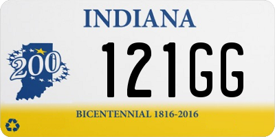 IN license plate 121GG