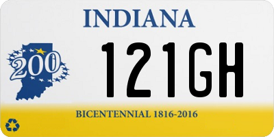 IN license plate 121GH