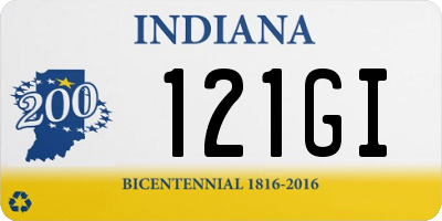 IN license plate 121GI
