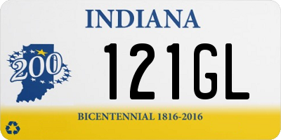 IN license plate 121GL